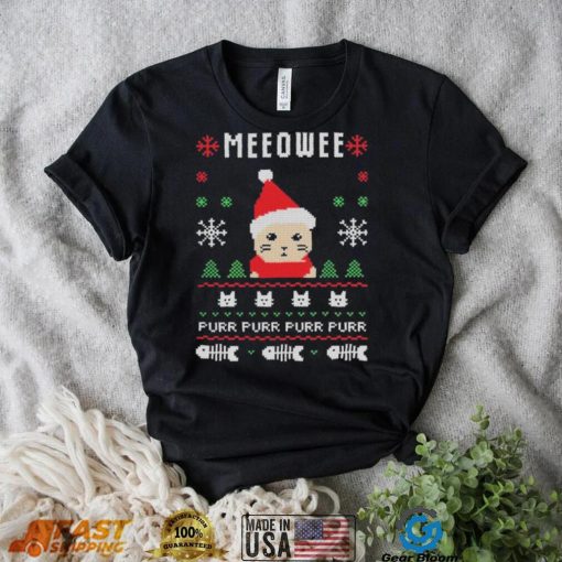 Meow Purr Purr Purr Purr Ugly Christmas Shirt