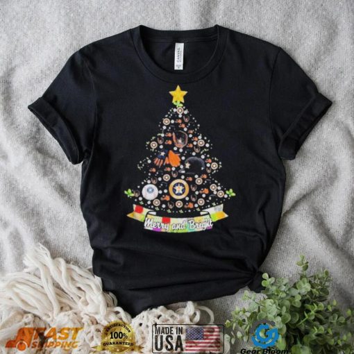 Merry And Bright Los Houston Astros MLB Christmas Tree 2022 Shirt