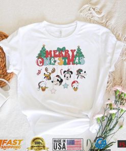 Merry Christmas Disney Sweatshirt, Retro Mickey And Friends Christmas Shirt