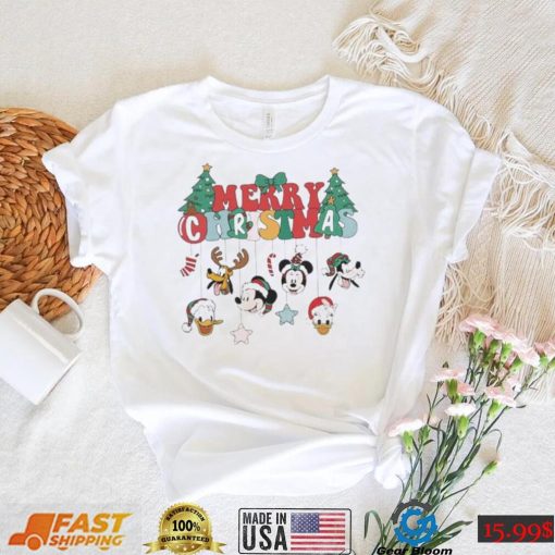 Merry Christmas Disney Sweatshirt, Retro Mickey And Friends Christmas Shirt