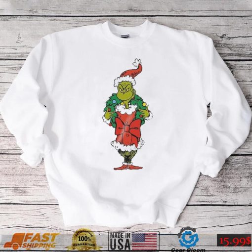 Merry Christmas grinch wreath merry grinchmas shirt