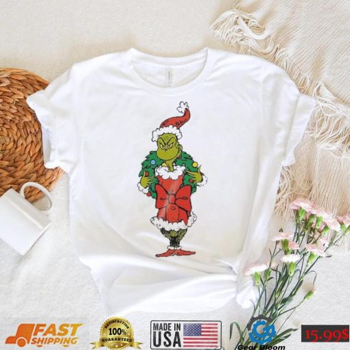 Merry Christmas grinch wreath merry grinchmas shirt