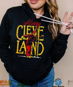 Merry Cleveland Christmas flag pole 2022 shirt