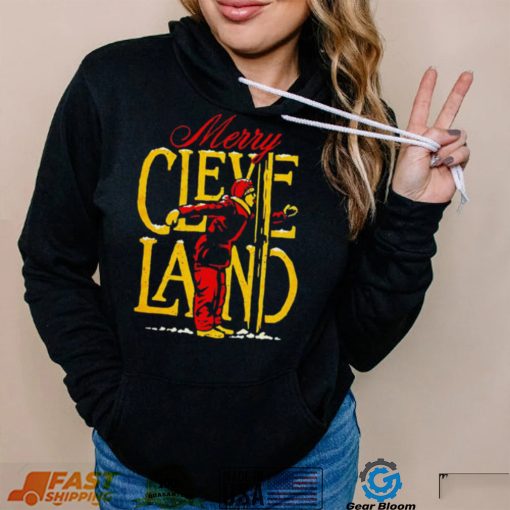 Merry Cleveland Christmas flag pole 2022 shirt