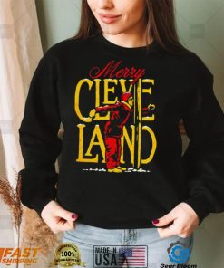 Merry Cleveland Christmas flag pole 2022 shirt