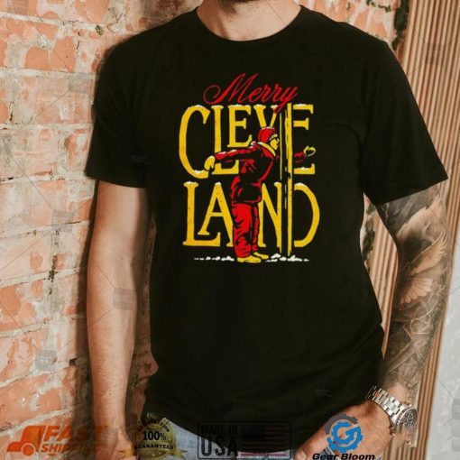 Merry Cleveland Christmas flag pole 2022 shirt