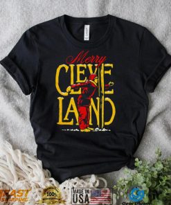 Merry Cleveland Christmas flag pole 2022 shirt