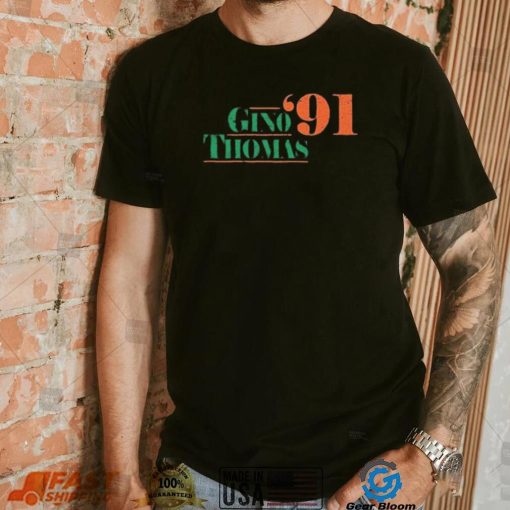 Miami Hurricanes Gino Thomas ’91 Shirt