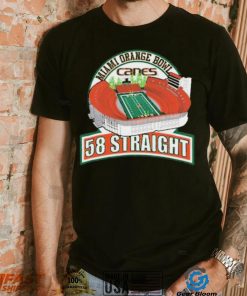 Miami Hurricanes Orange Bowl 58 Straight T Shirt