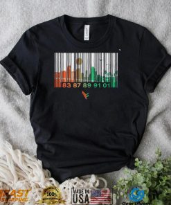 Miami Hurricanes barcode shirt