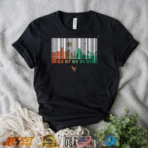 Miami Hurricanes barcode shirt