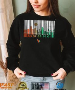 Miami Hurricanes barcode shirt