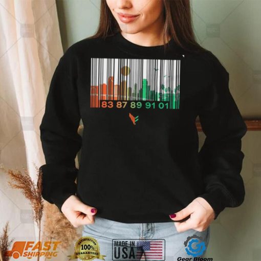 Miami Hurricanes barcode shirt