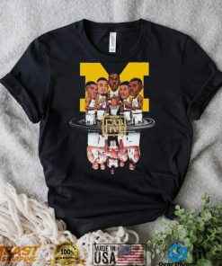 Michigan Wolverines Basketball Fab Five Water Reflection Shirt