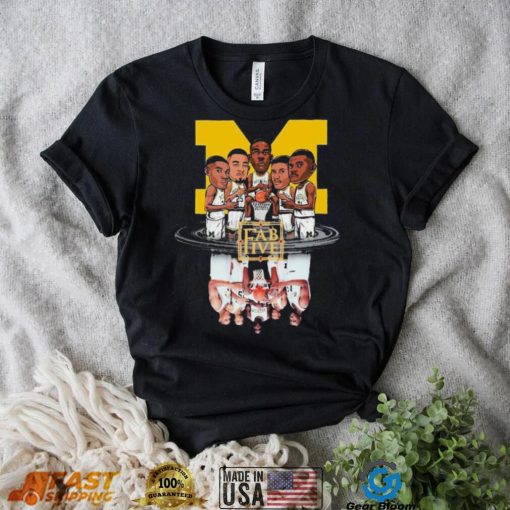 Michigan Wolverines Basketball Fab Five Water Reflection Shirt