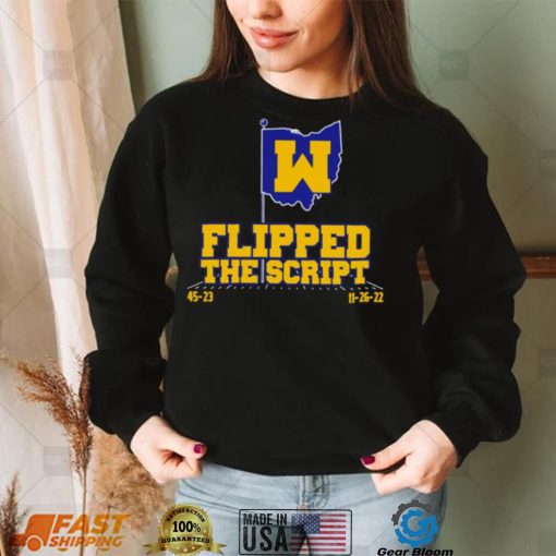 Michigan Wolverines flag Flipped the script 45 23 shirt