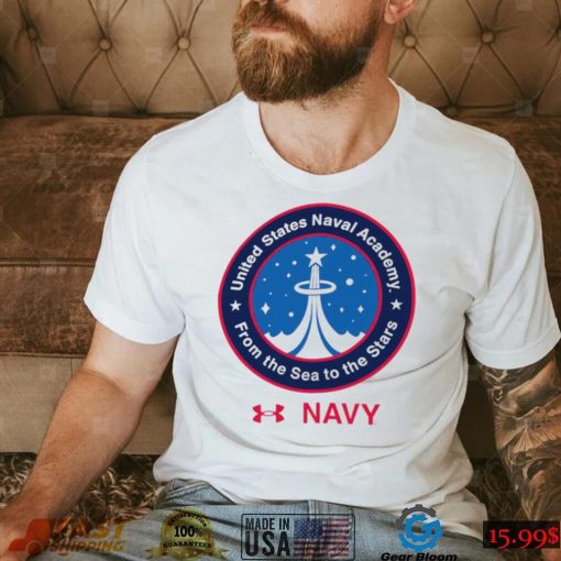 Midshipmen Under Armour 2022 Special Games Logo NASA United State Naval Academy from the Sea to the Stars shirt