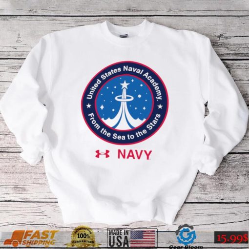 Midshipmen Under Armour 2022 Special Games Logo NASA United State Naval Academy from the Sea to the Stars shirt