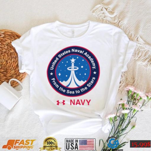 Midshipmen Under Armour 2022 Special Games Logo NASA United State Naval Academy from the Sea to the Stars shirt