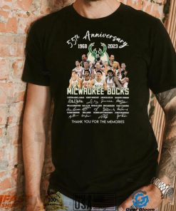 Milwaukee Bucks 55th Anniversary 1968 2023 Thank You For The Memories Signatures Shirt