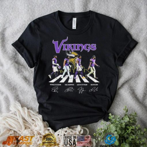 Minnesota Skyline The Vikings Patrick Peterson Eric Kendricks Justin Jefferson And Dalvin Cook Abbey Road Signatures Shirt