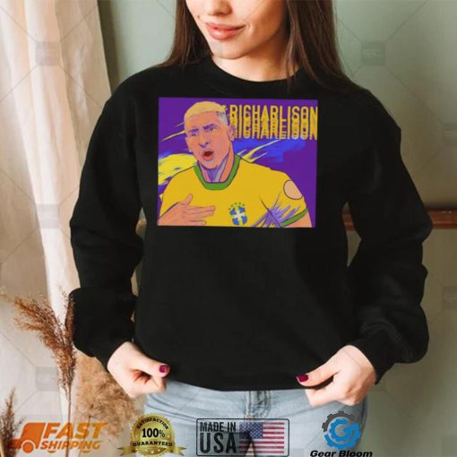 Moment of Richarlison funny Brazil soccer art shirt