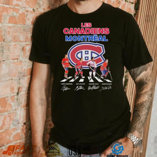 Montreal Canadiens Larry Robinson Guy Lafleur Jean Beliveau And Henri Richard Abbey Road Signatures Shirt