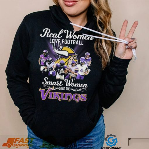 NFL Real Women Love Football Smart Women Love The Vikings Signatures Shirt