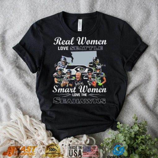 NFL Real Women Love Seattle Smart Women Love The Seahawks Signatures Shirt