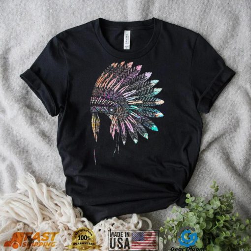 Native American Heritage Headdress Feathers Native American Pullover logo Shirt