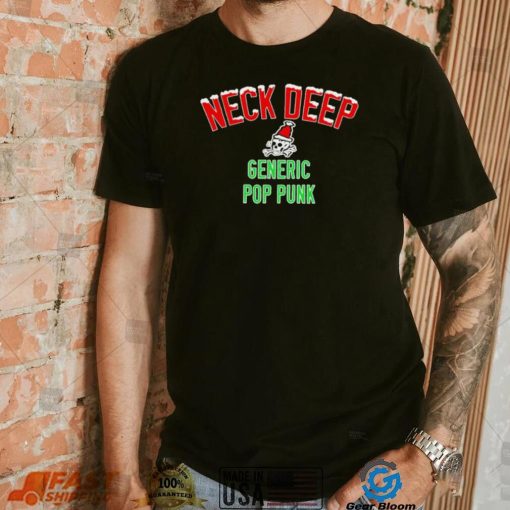 Neck Deep Generic Pop Punk Chritmas skull logo shirt