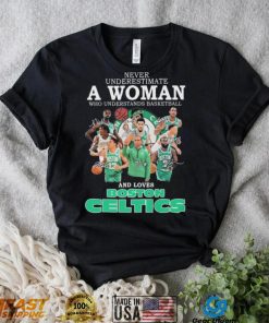 Never Underestimate A Woman Who Understands Basketball And Loves Boston Celtics 2022 Signatures Shirt