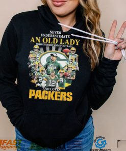 Never Underestimate An Old Lady A Who Understands Football And Loves Packers Shirt