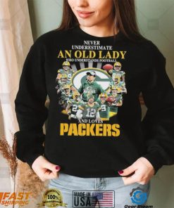 Never Underestimate An Old Lady A Who Understands Football And Loves Packers Shirt