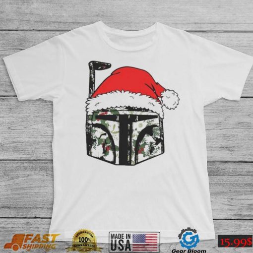 Santa Hunter Helmet Christmas T shirt