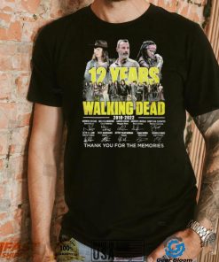 Official The Walking Dead 12 Years 2010 2022 Signatures Thank You For The Memories Shirt