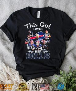 Official This Girl Loves Her Buffalo Bills Signatures Shirt