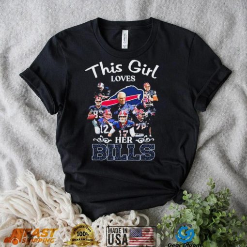 Official This Girl Loves Her Buffalo Bills Signatures Shirt