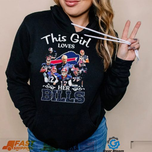 Official This Girl Loves Her Buffalo Bills Signatures Shirt