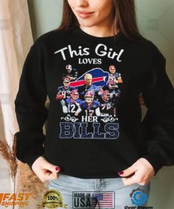 Official This Girl Loves Her Buffalo Bills Signatures Shirt