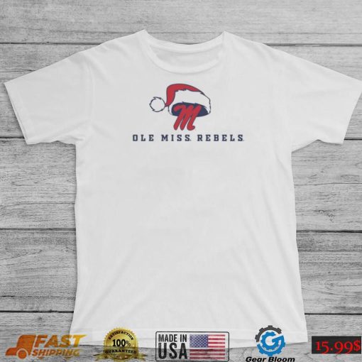 Ole Miss Rebels Logo With Santa Hat Christmas Shirt