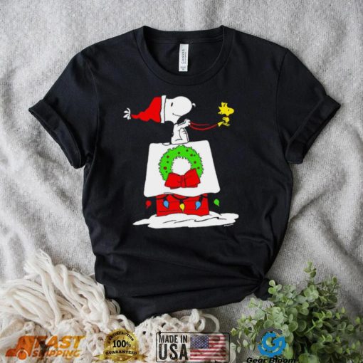 Peanuts Snoopy and Woodstock House Sleigh Christmas shirt