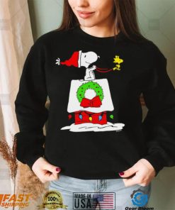 Peanuts Snoopy and Woodstock House Sleigh Christmas shirt