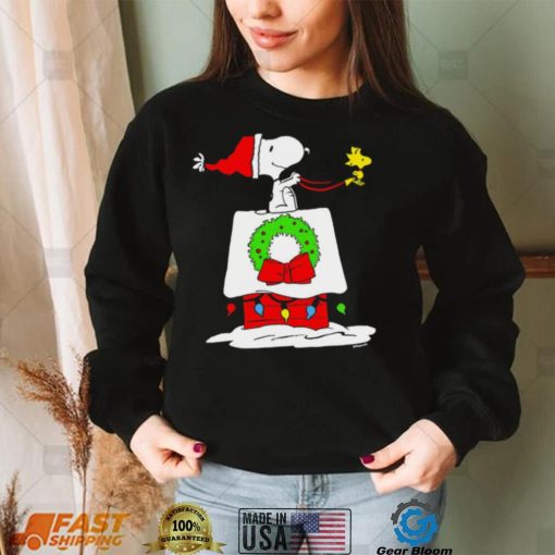 Peanuts Snoopy and Woodstock House Sleigh Christmas shirt