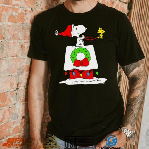 Peanuts Snoopy and Woodstock House Sleigh Christmas shirt