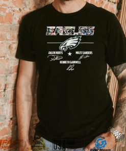 Philadelphia Eagles Jalen Hurts Miles Sanders And Kenneth Gainwell Signatures Shirt