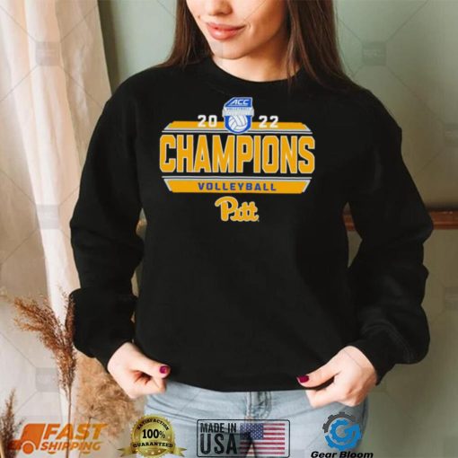 Pitt Panthers 2022 ACC Volleyball Regular Season Champions Locker Room logo shirt