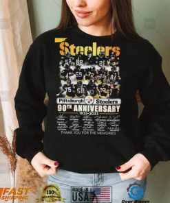 Pittsburgh Steelers 90th Anniversary 1933 – 2023 Thank You For The Memories T Shirt