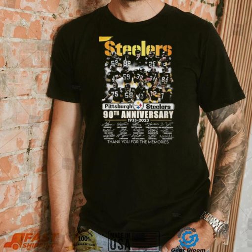 Pittsburgh Steelers 90th Anniversary 1933 – 2023 Thank You For The Memories T Shirt