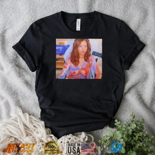 Pokimane open shirt meme shirt